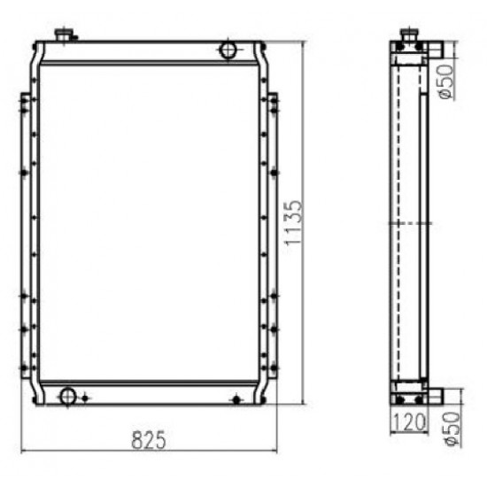 Radiator KOMATSU 206‑03‑71111 pentru PC200-7-PC240-7