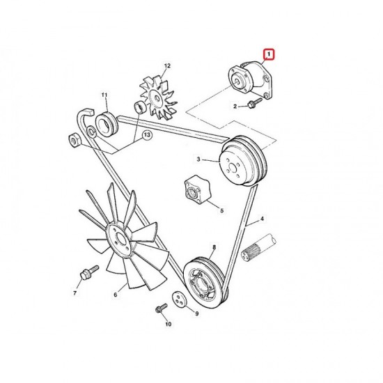 Carcasa fulie ventilator JCB cod 02/201357