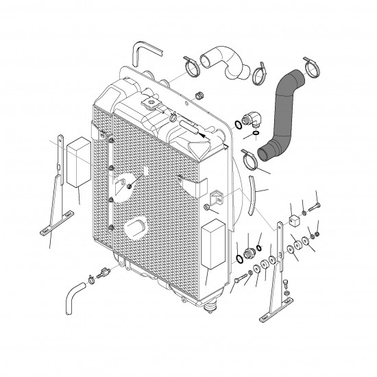 Furtun radiator apa KOMATSU WB93R-5 cod 42N-03-11270