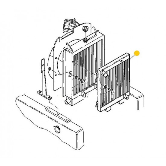 Radiator ulei hidraulic KOMATSU WB93R-2 cod 875001158