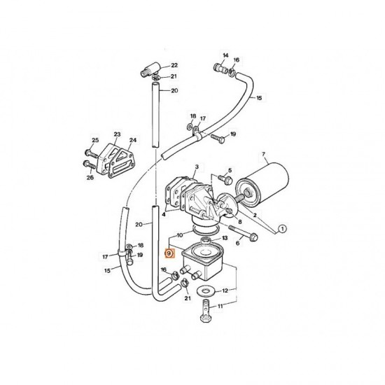 Termoflot - cod 332/G9932 pentru JCB 3CX