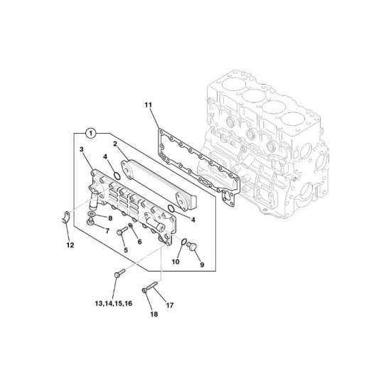 Termoflot - cod 02/800366 pentru JCB cu motor ISUZU 