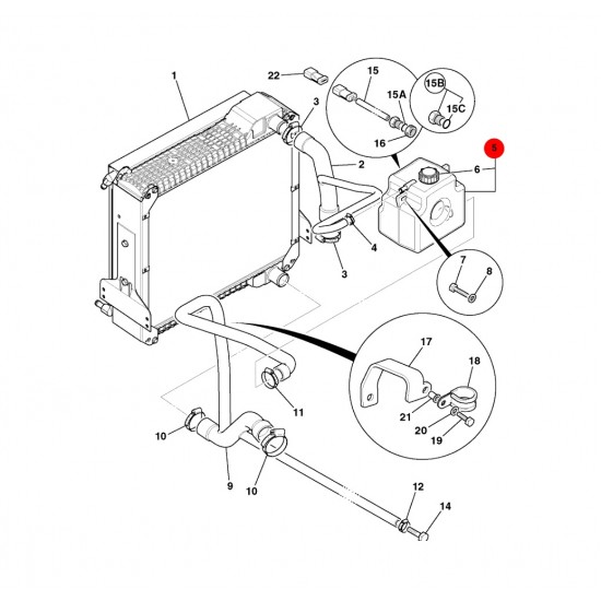 Vas expansiune cod 12815313 pentru JCB 3CX-4CX