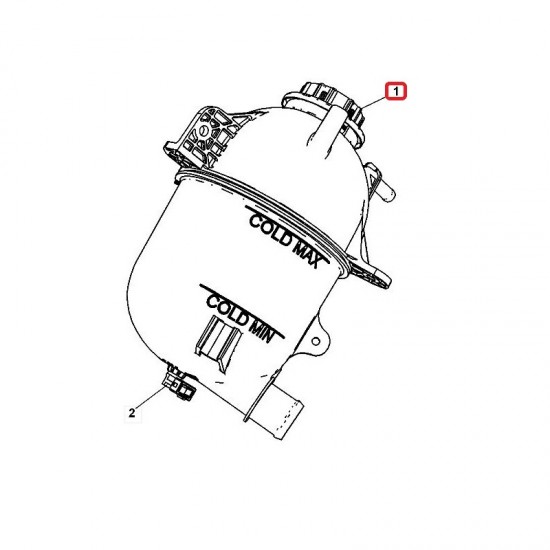 Vas expansiune cod 128D1283 pentru JCB 3CX