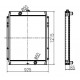Radiator KOMATSU cod 207‑03‑71110 pentru PC300-7-PC350-7
