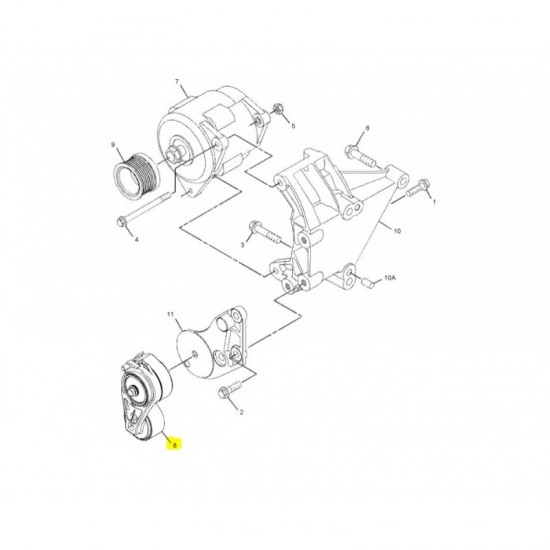 Intinzator curea CAT 428F cod 3779082
