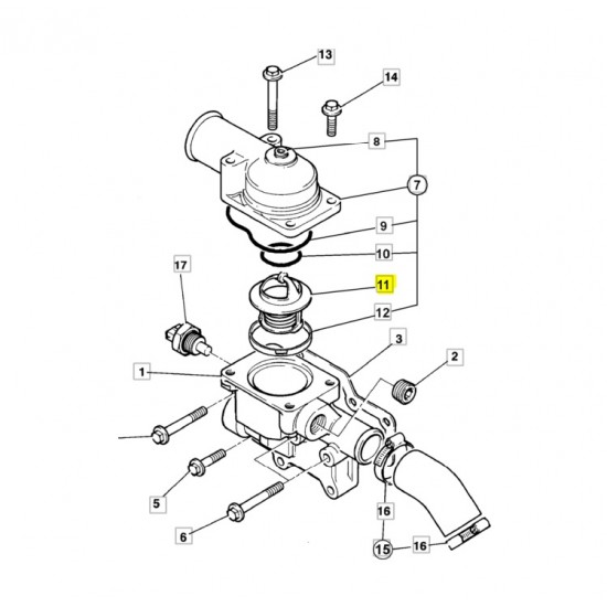 Termostat cod 02/201544 pentru JCB - JS130W